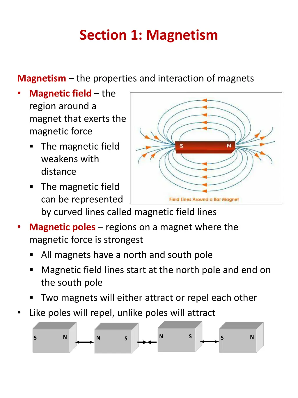 section 1 magnetism