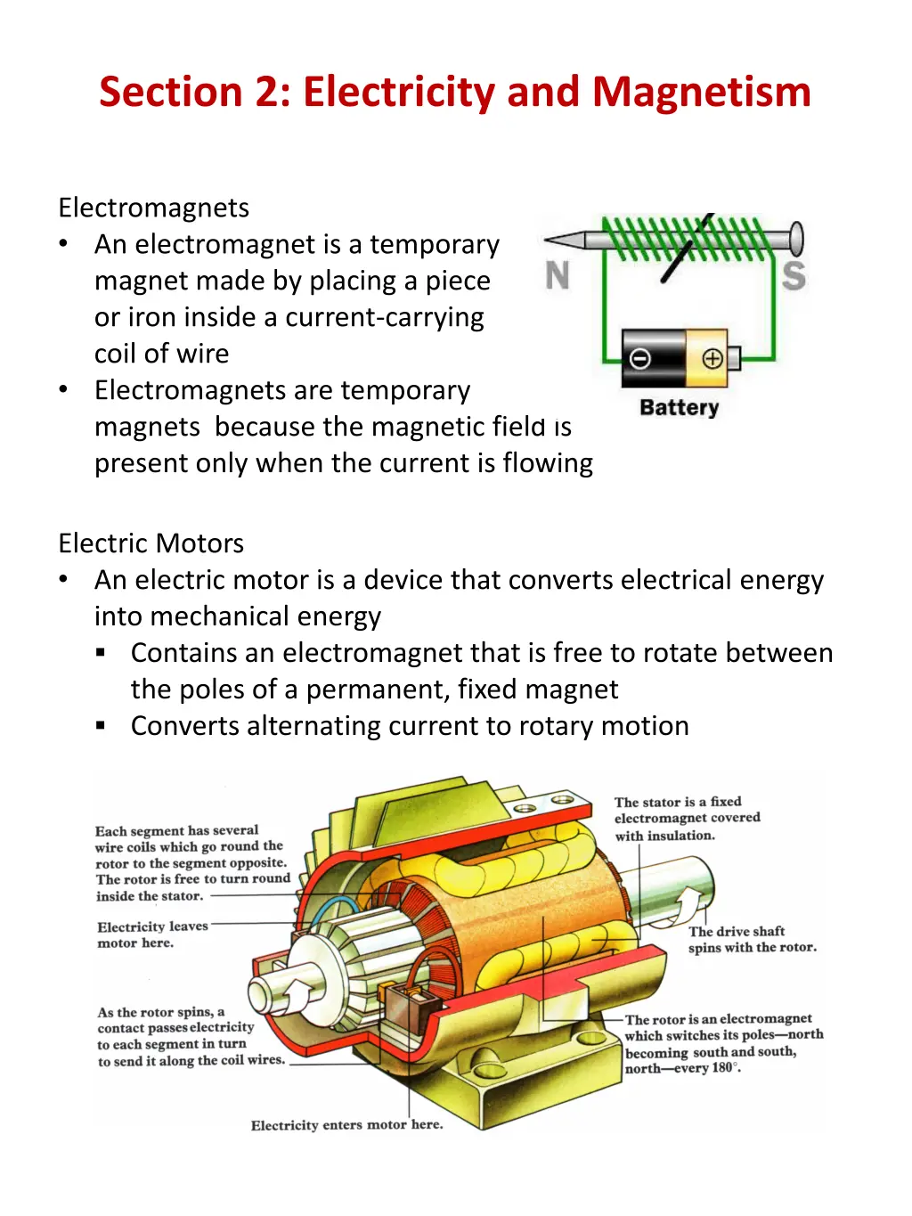 section 2 electricity and magnetism 1