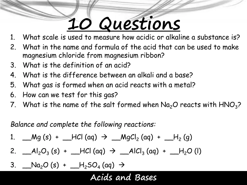 10 questions what scale is used to measure