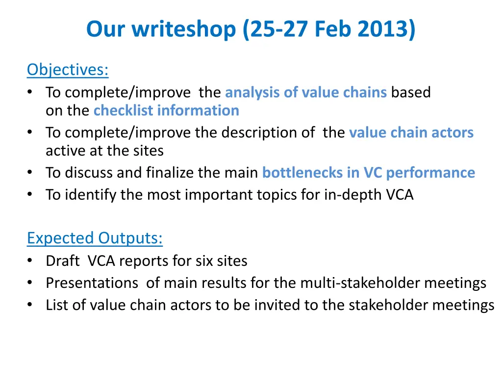 our writeshop 25 27 feb 2013