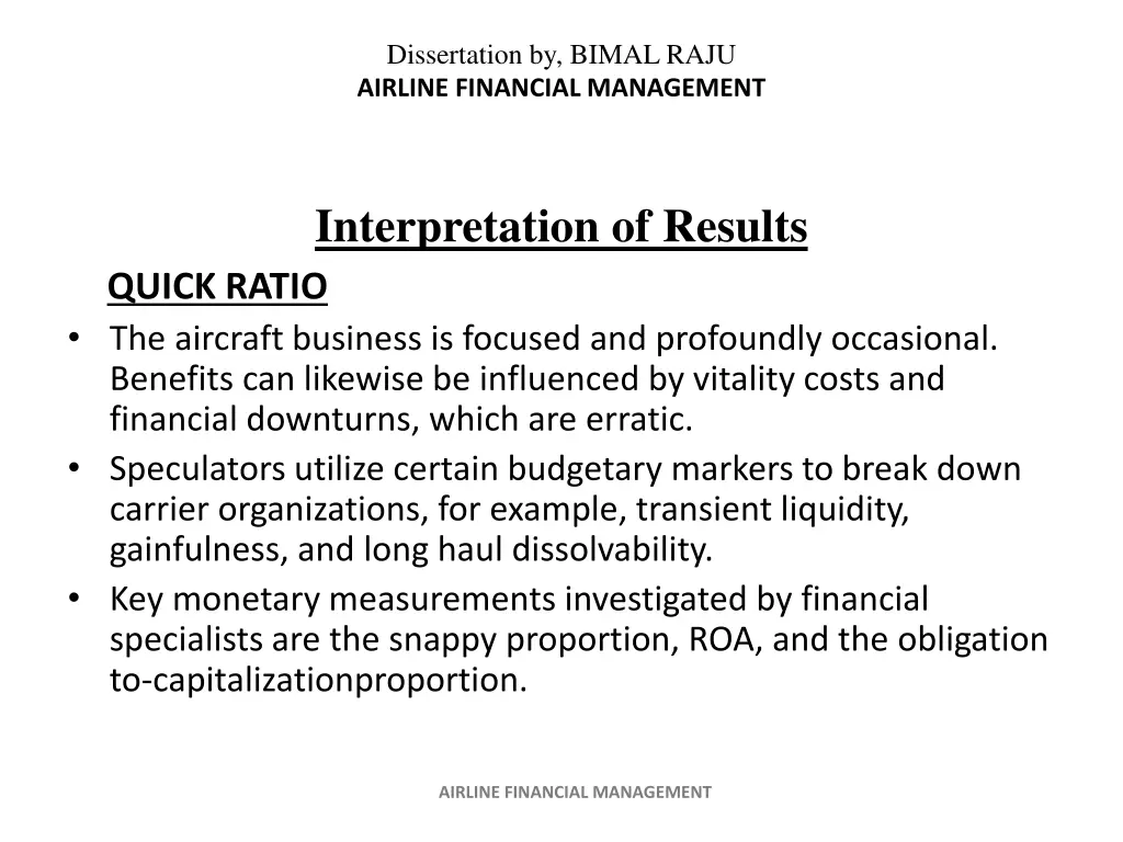 dissertation by bimal raju airline financial 13