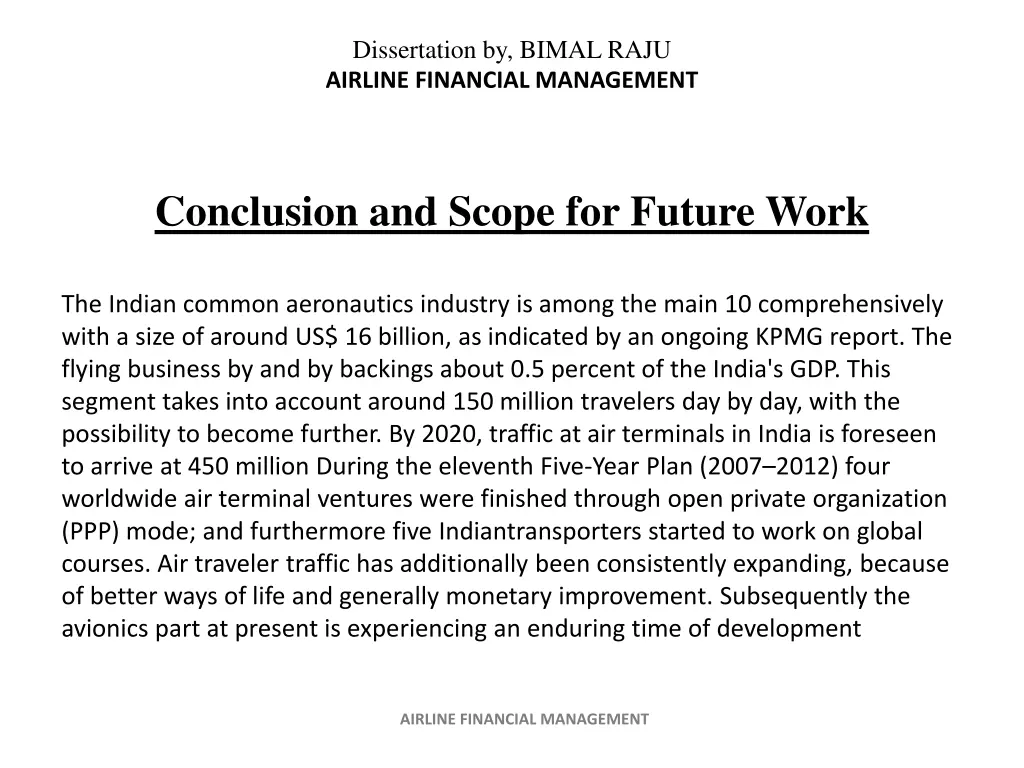 dissertation by bimal raju airline financial 17