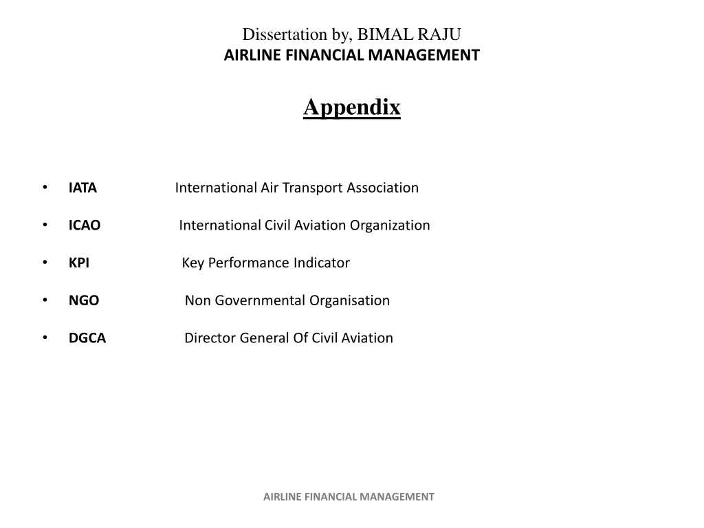 dissertation by bimal raju airline financial 20