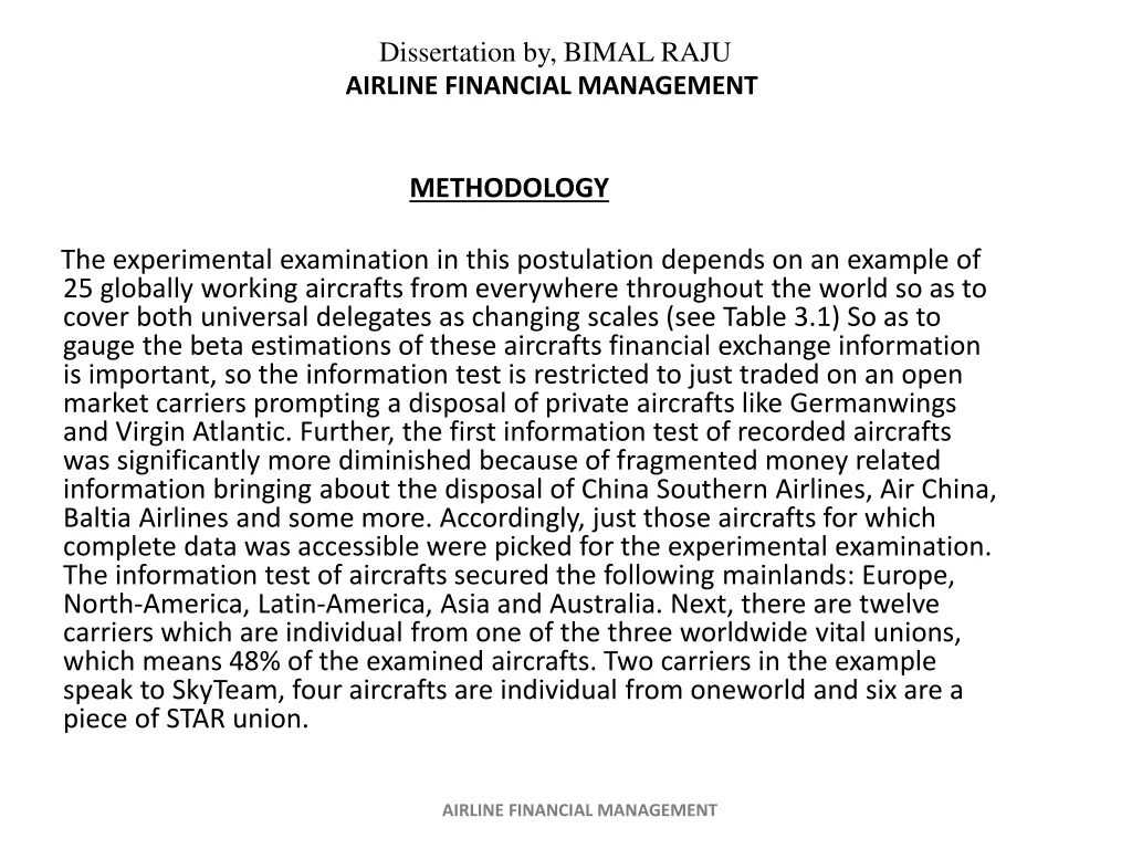 dissertation by bimal raju airline financial 5