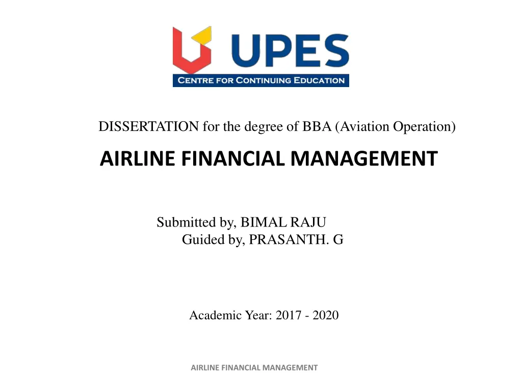 dissertation for the degree of bba aviation