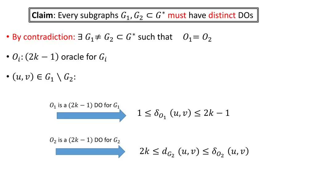 claim every subgraphs 1 2 must have distinct dos