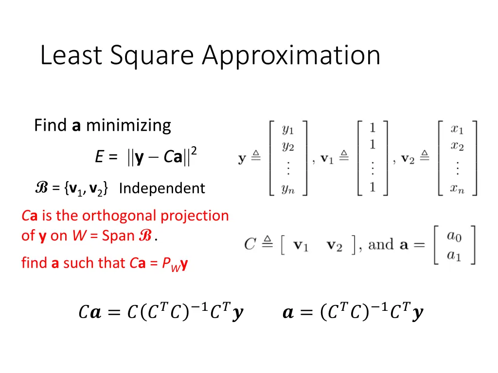 least square approximation 3