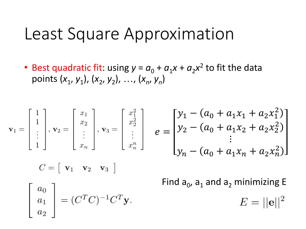 least square approximation 5