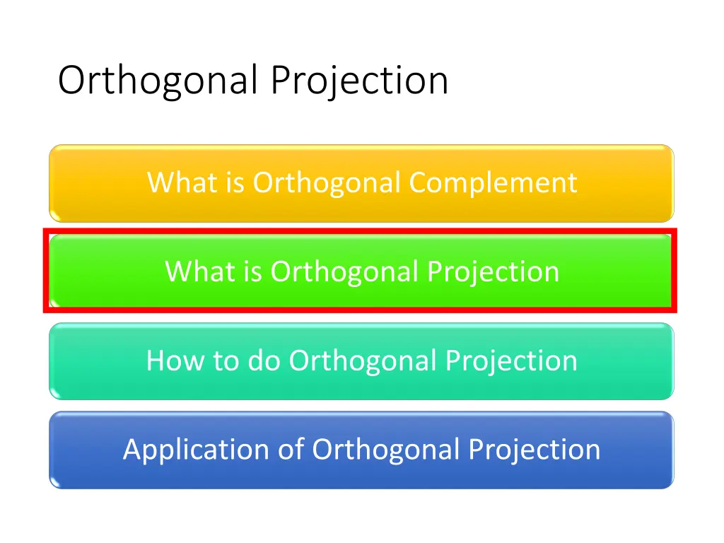 orthogonal projection 1