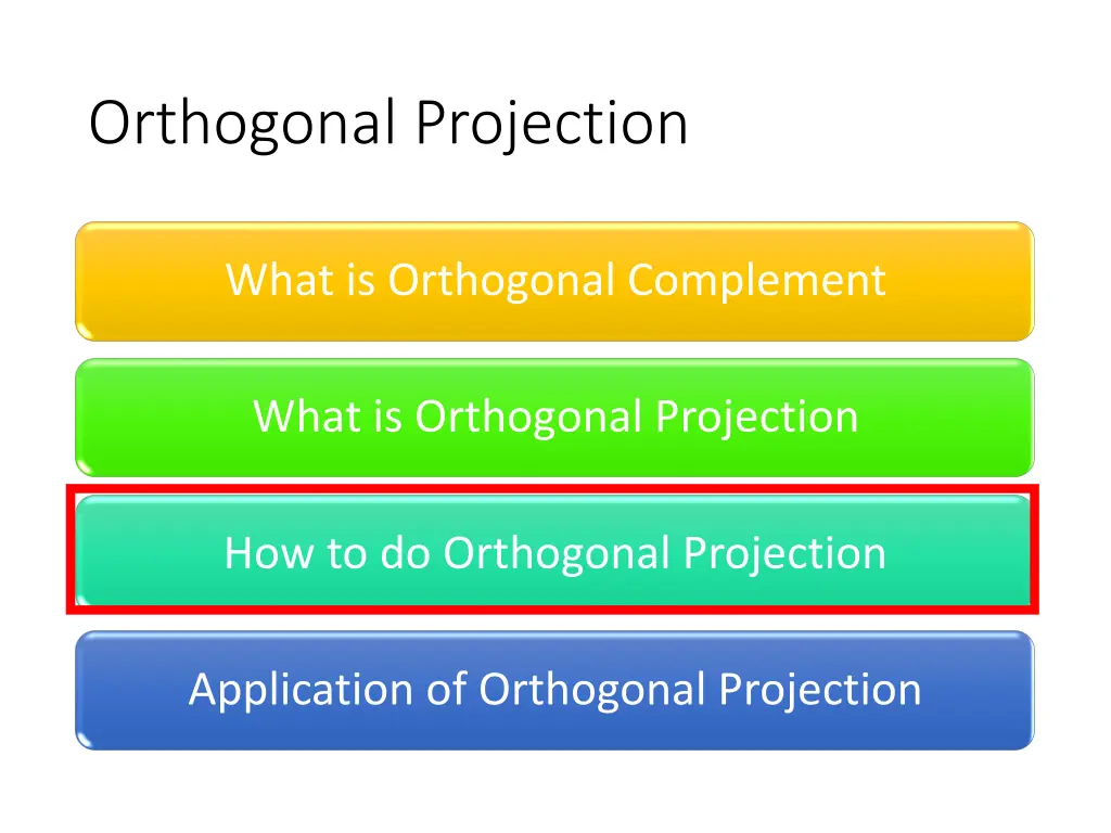 orthogonal projection 4