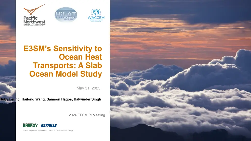 e3sm s sensitivity to ocean heat transports