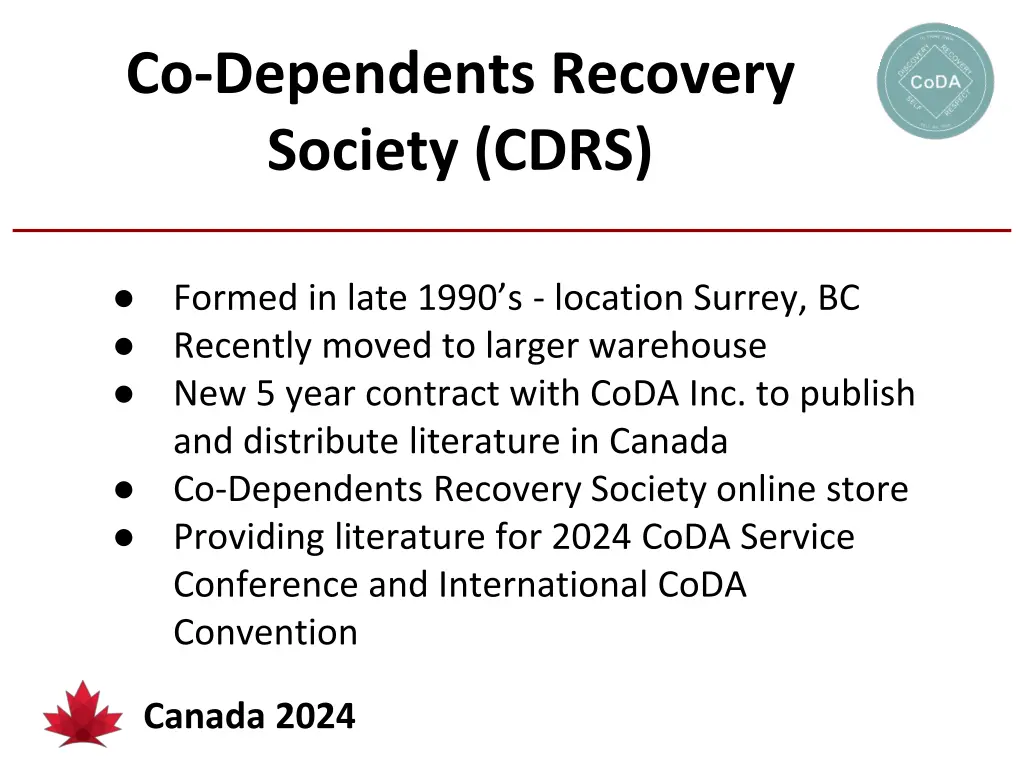 co dependents recovery society cdrs