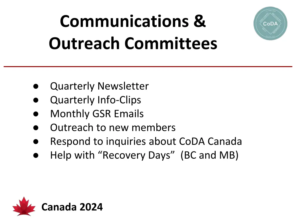 communications outreach committees