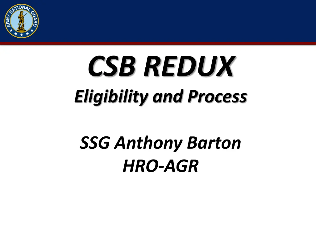 csb redux eligibility and process
