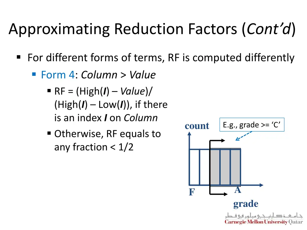approximating reduction factors cont d 1