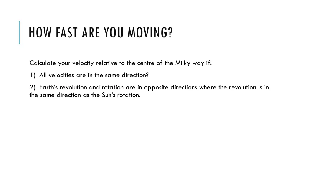 how fast are you moving 1