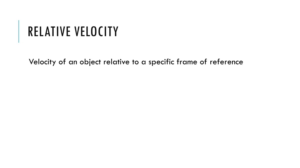 relative velocity