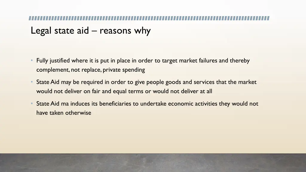 legal state aid reasons why