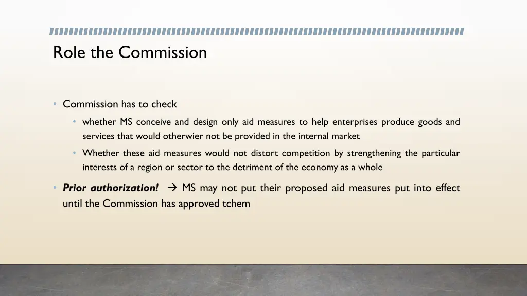 role the commission