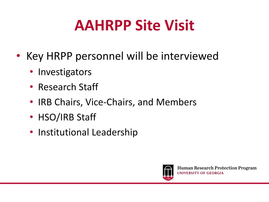 aahrpp site visit