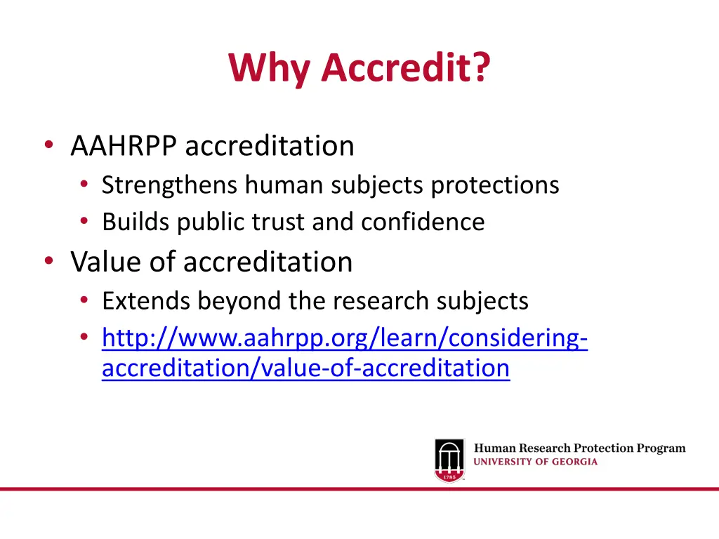 why accredit