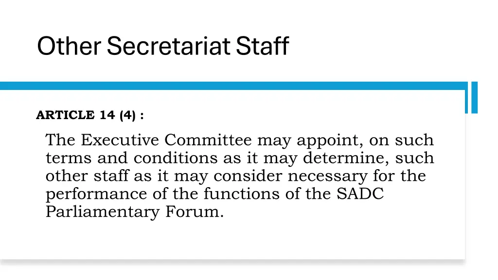 other secretariat staff