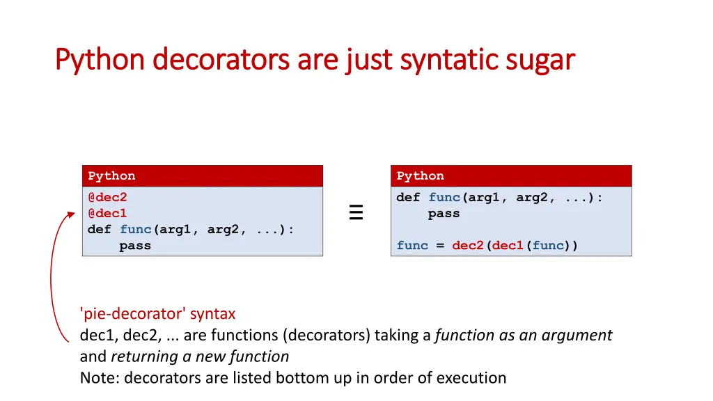 python python decorators decorators are