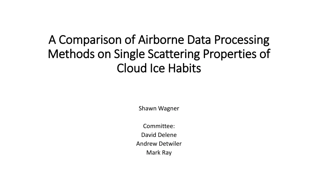 a comparison of airborne data processing
