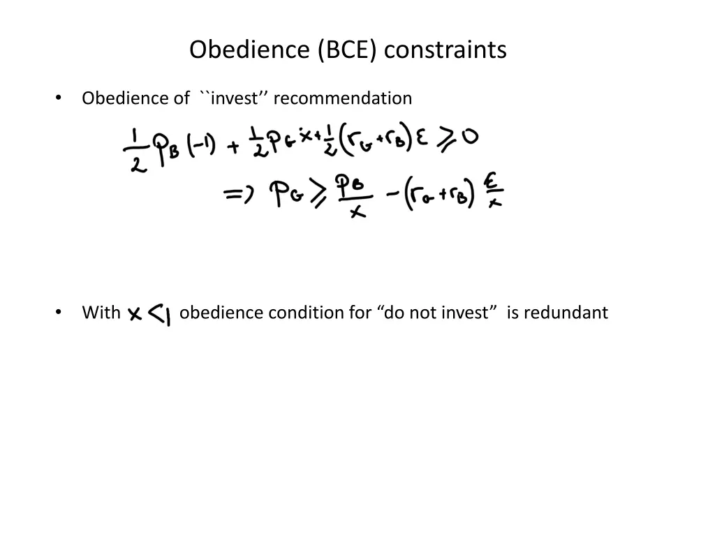 obedience bce constraints
