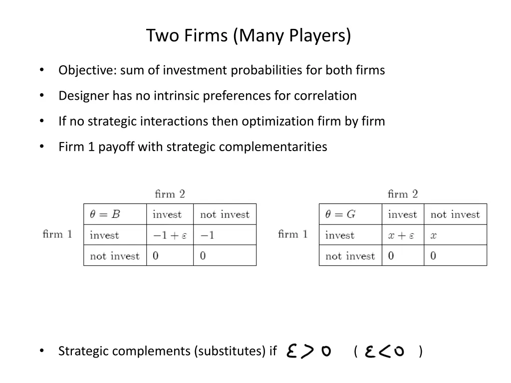 two firms many players