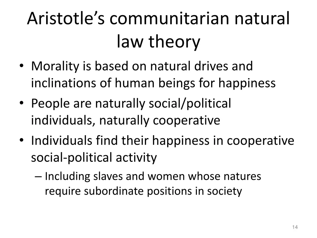 aristotle s communitarian natural law theory