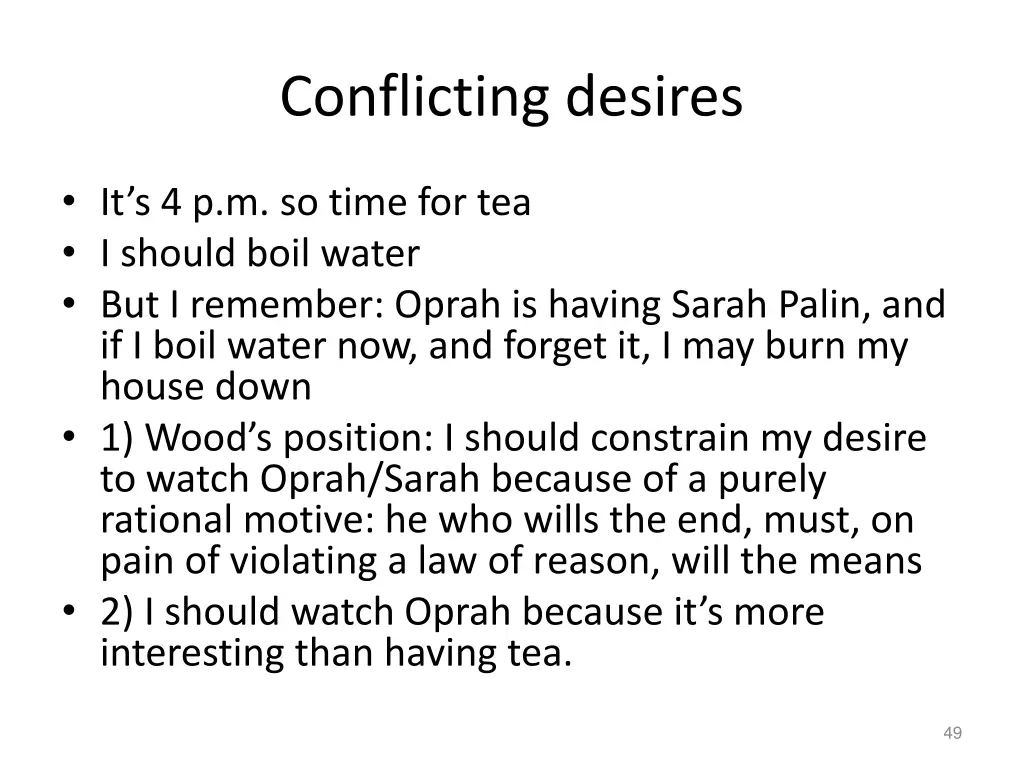 conflicting desires