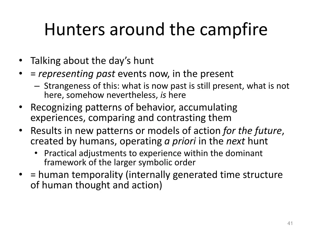 hunters around the campfire