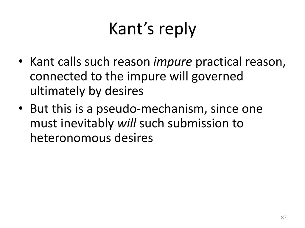 kant s reply