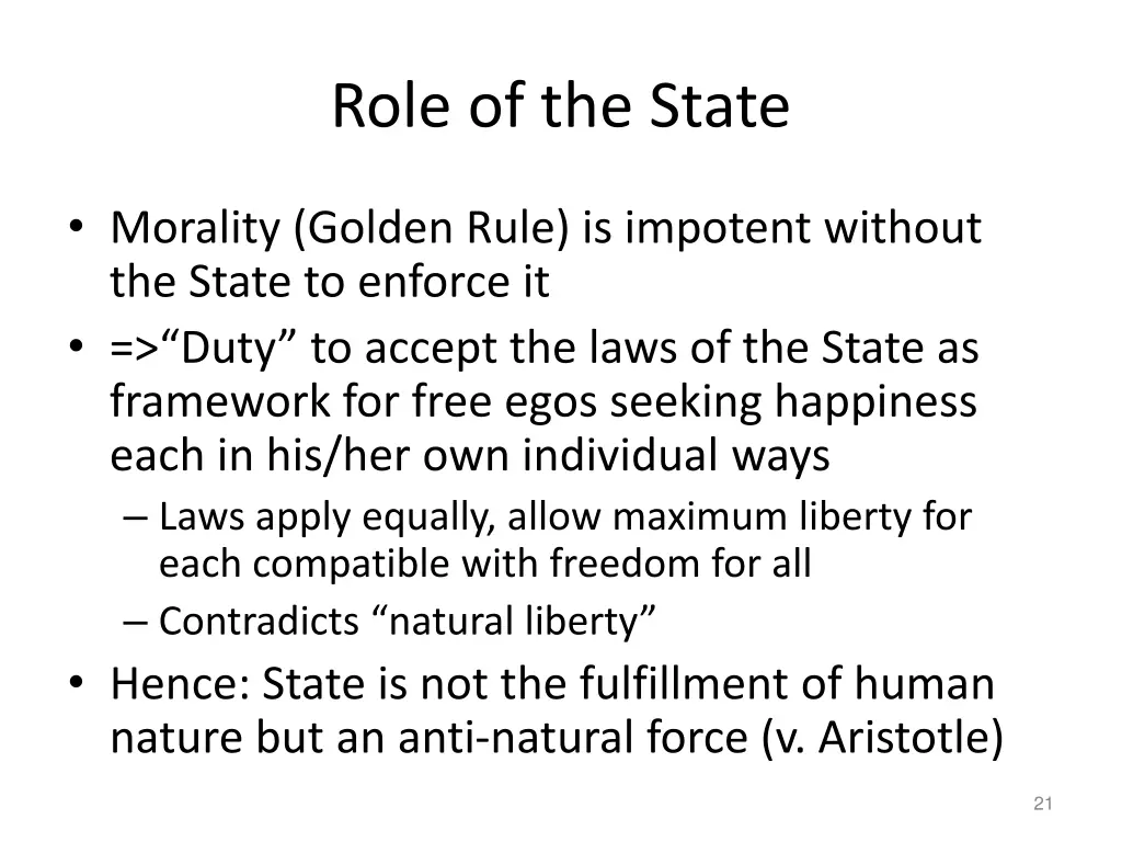 role of the state