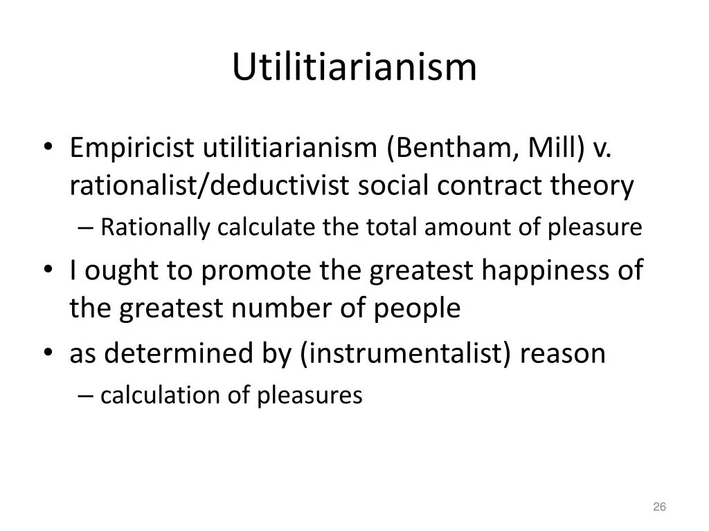 utilitiarianism