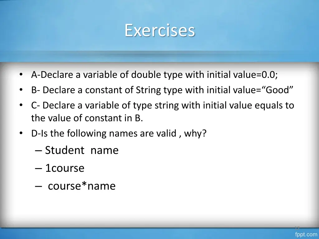 exercises