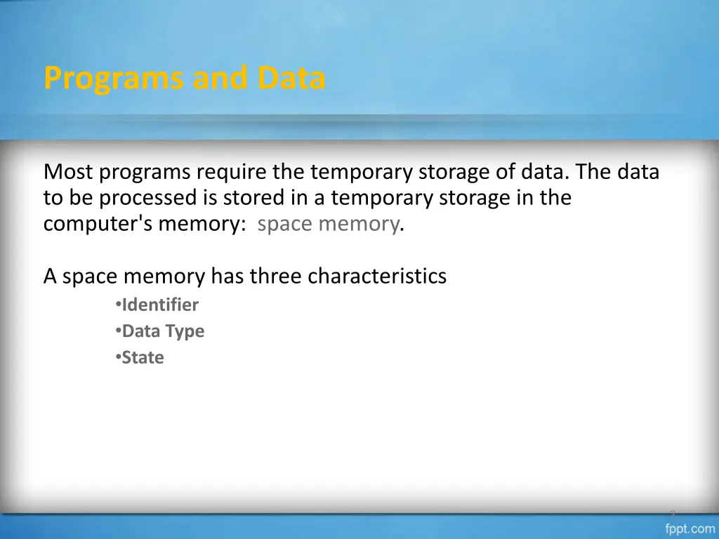 programs and data