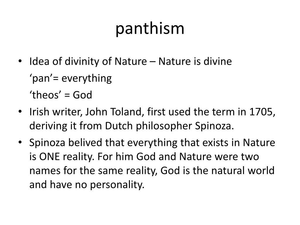 panthism