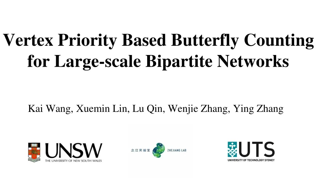 vertex priority based butterfly counting
