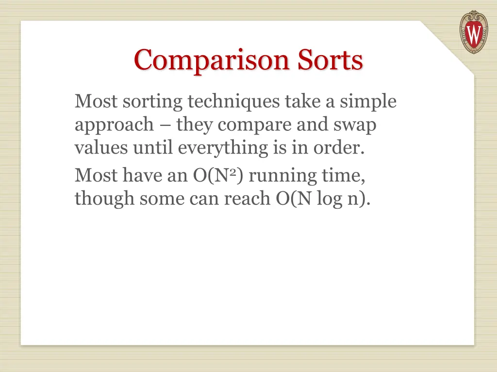 comparison sorts