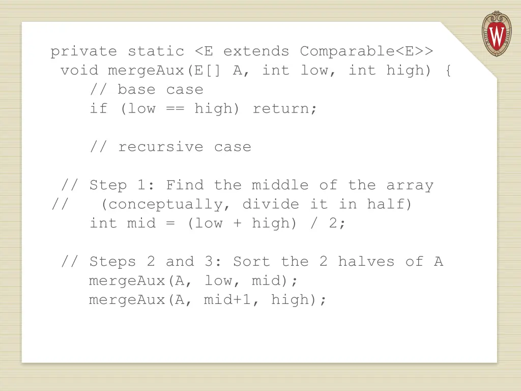 private static e extends comparable e void