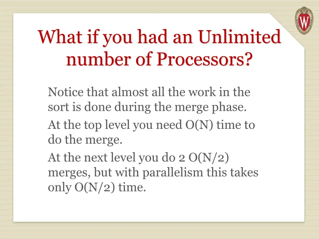 what if you had an unlimited number of processors