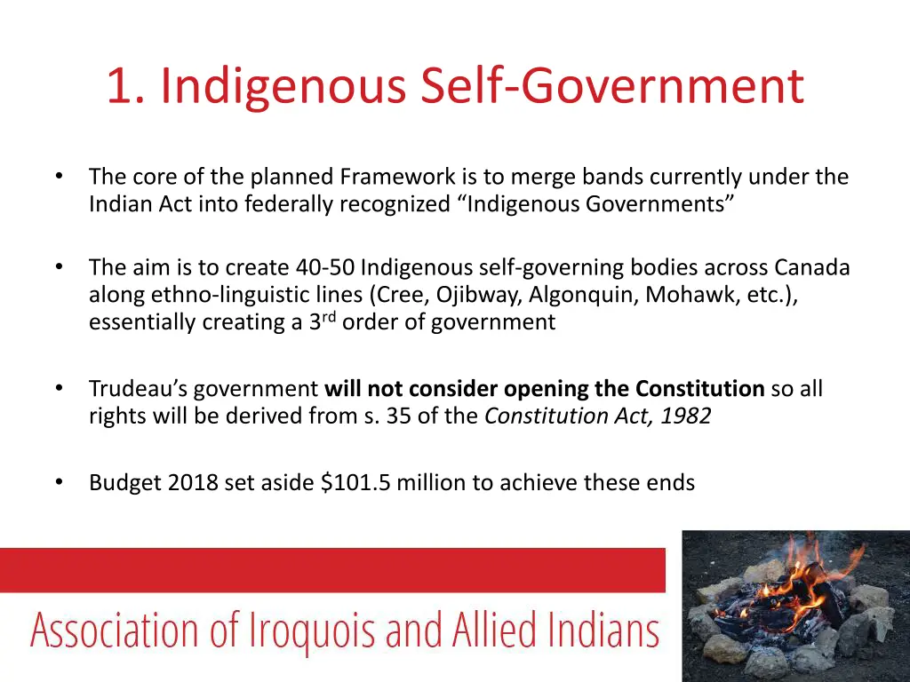 1 indigenous self government