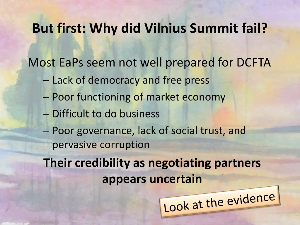 but first why did vilnius summit fail
