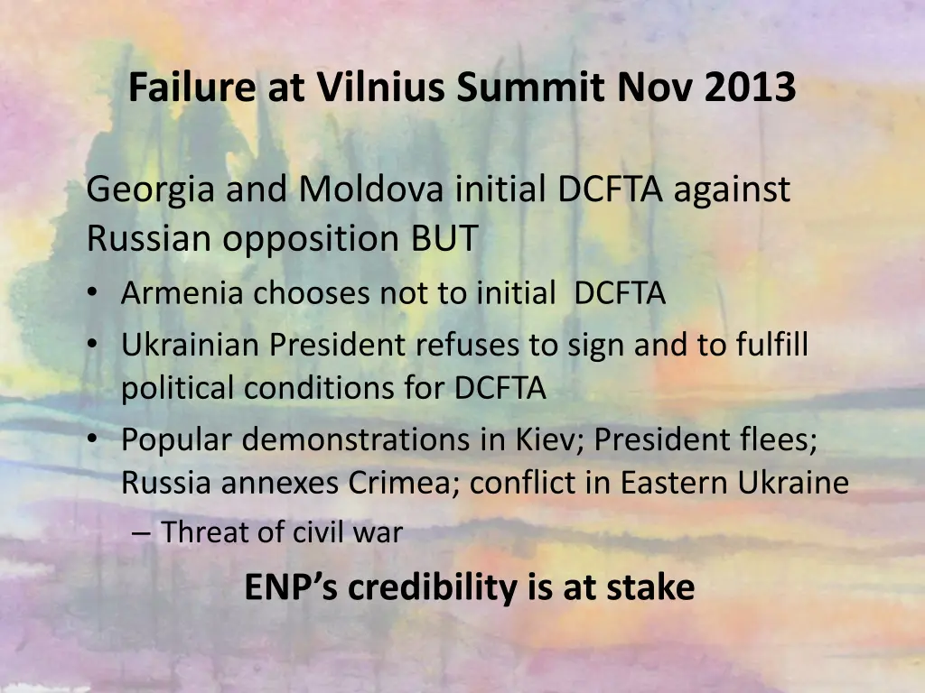 failure at vilnius summit nov 2013