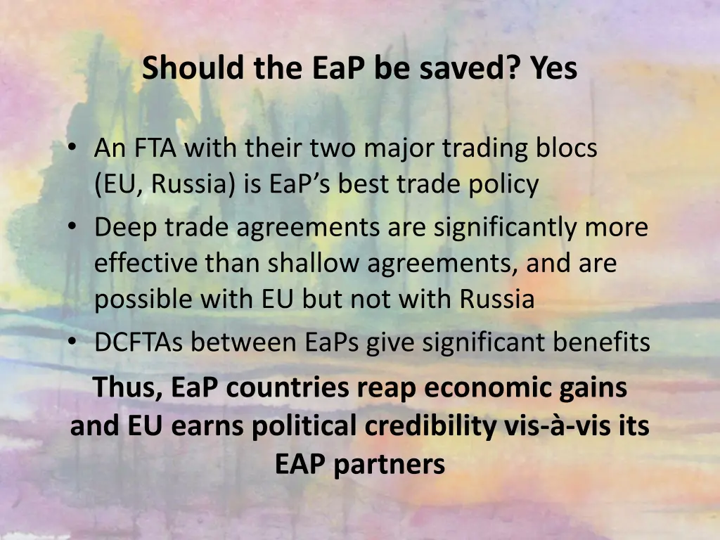 should the eap be saved yes