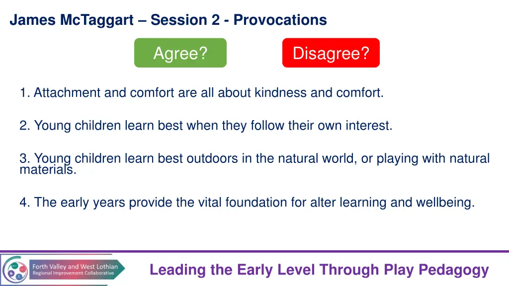 james mctaggart session 2 provocations