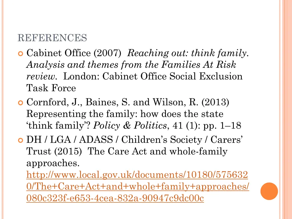 references cabinet office 2007 reaching out think