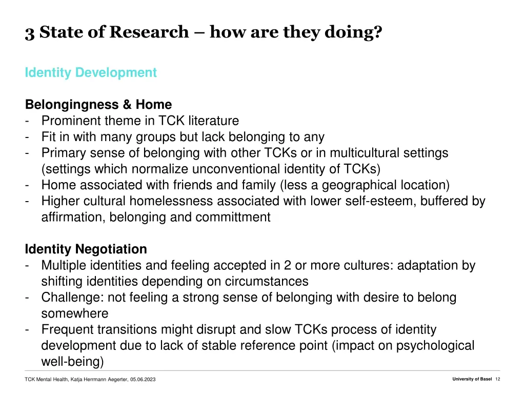 3 state of research how are they doing 3